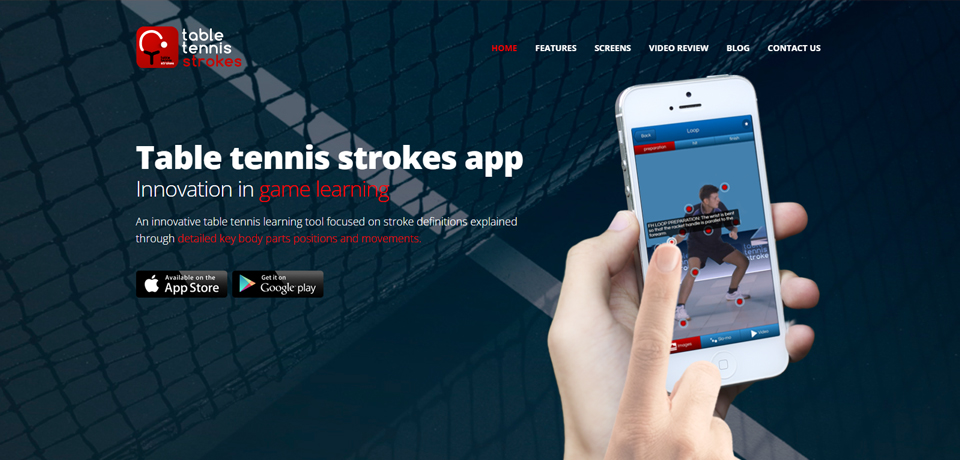 Table tennis strokes app